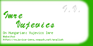 imre vujevics business card